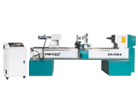 工業(yè)數(shù)控木工車床，用于加工桌腿和樓梯欄桿