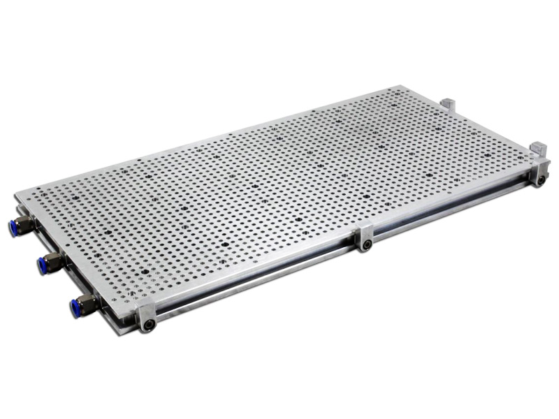 鋁制真空吸塵工作臺(tái)，表面覆蓋高密度毛氈