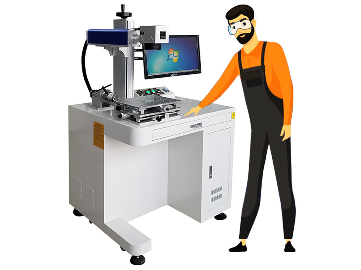 用于杯子和玻璃杯的旋轉(zhuǎn)光纖激光雕刻機(jī)